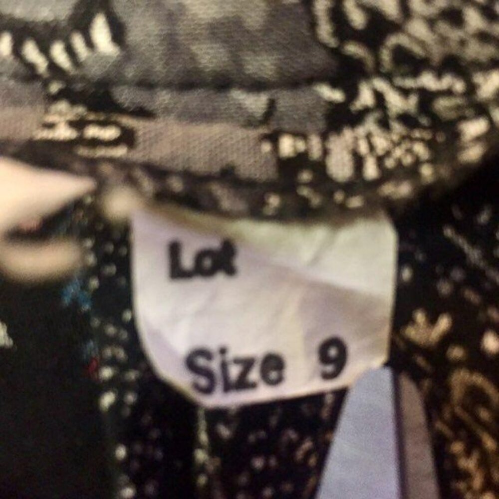 Vintage Code 7 New York Skirt Size 9 Black Gray Blue Red Tan Floral Pockets Used - Picture 8 of 14
